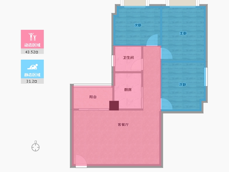 广东省-广州市-南珠广场-67.58-户型库-动静分区