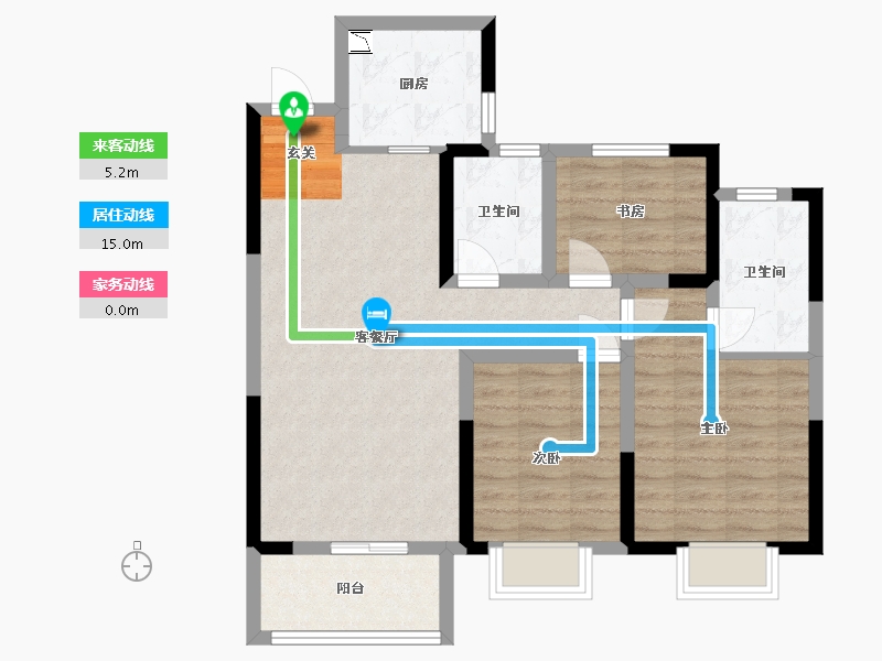 河南省-洛阳市-华耀城佳兆业水岸新都-79.00-户型库-动静线