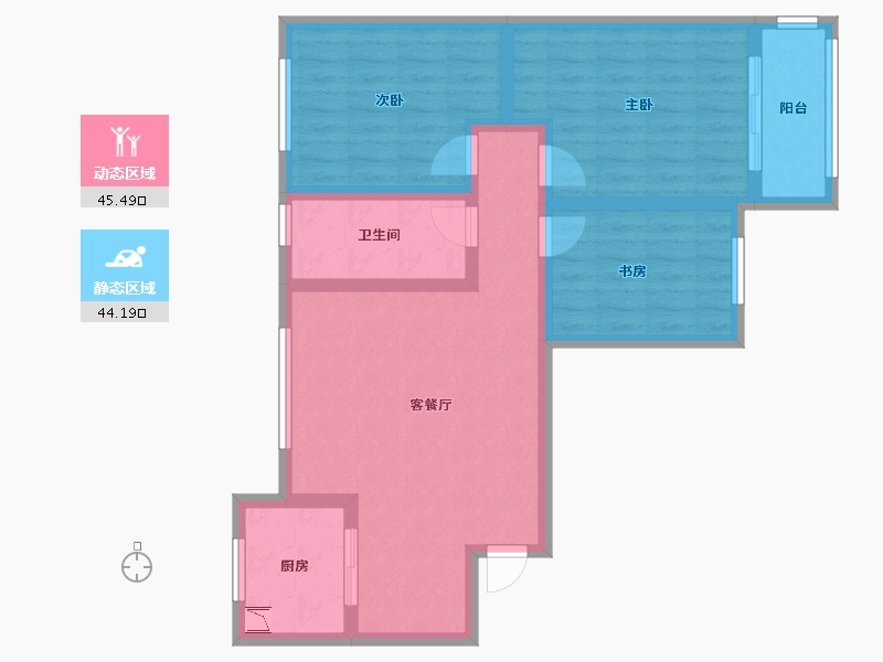 陕西省-咸阳市-望贤城启-79.08-户型库-动静分区