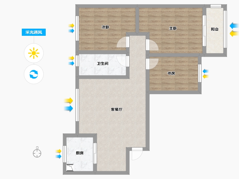 陕西省-咸阳市-望贤城启-79.08-户型库-采光通风