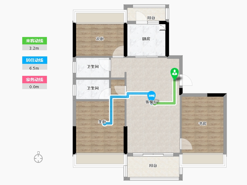 安徽省-滁州市-碧桂园十里春风-93.27-户型库-动静线