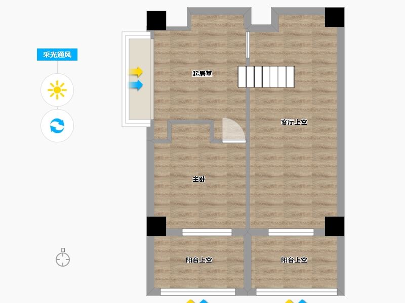 湖南省-长沙市-梦想新天地-52.74-户型库-采光通风