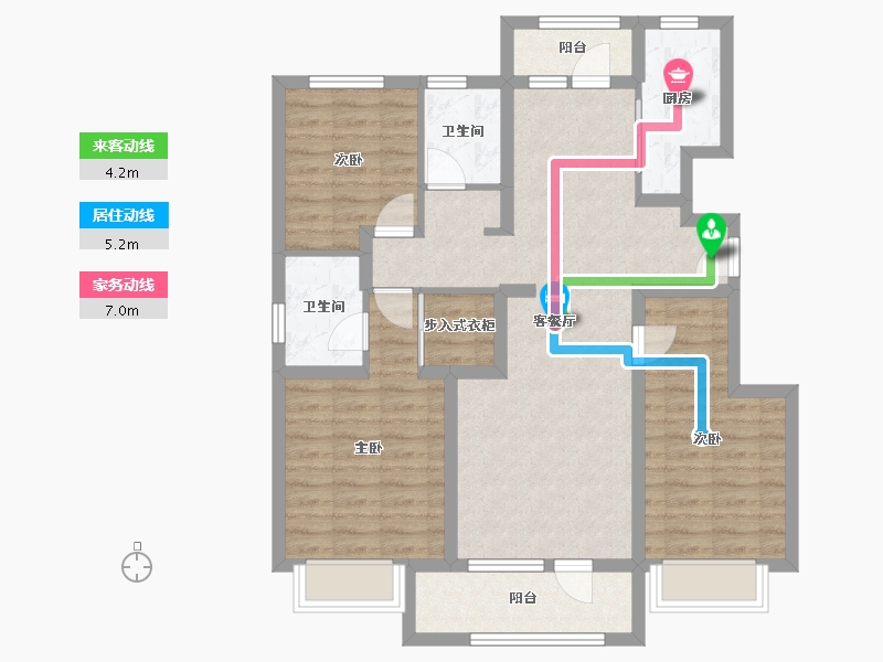 河北省-张家口市-观湖雅居-93.17-户型库-动静线