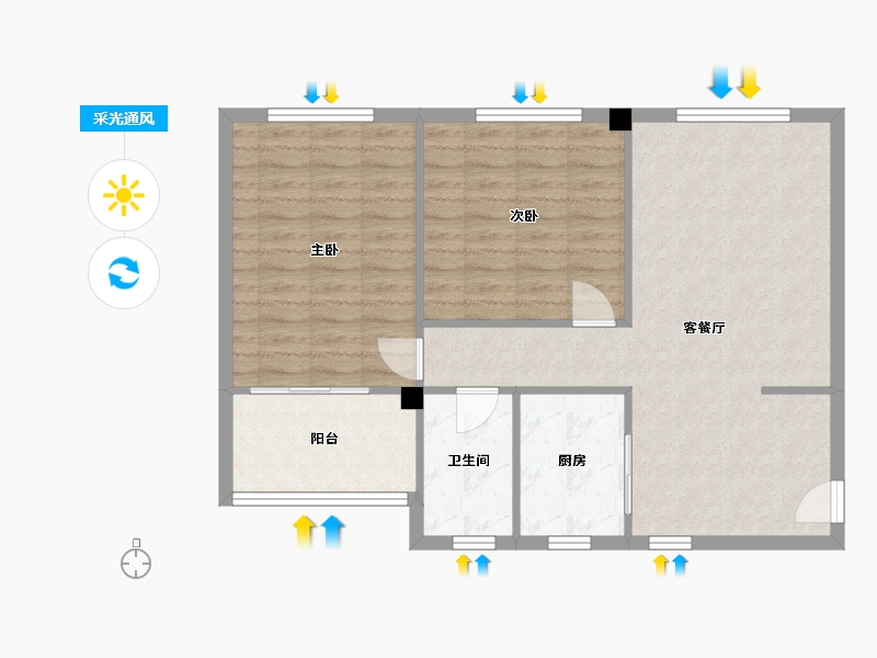 湖北省-武汉市-3602军工社区-80.94-户型库-采光通风