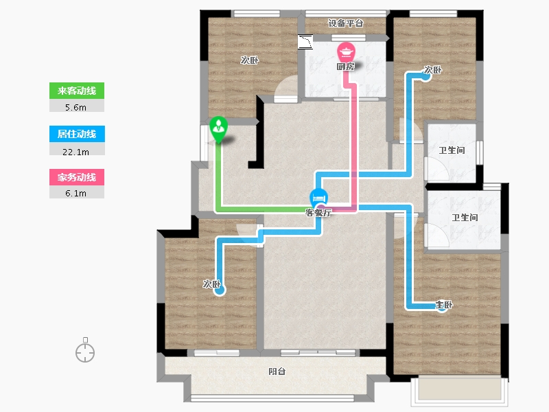 山东省-聊城市-中梁国宾府-120.00-户型库-动静线