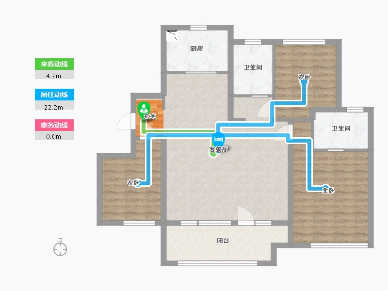 山东省-青岛市-佳兆业・悦峰-95.21-户型库-动静线