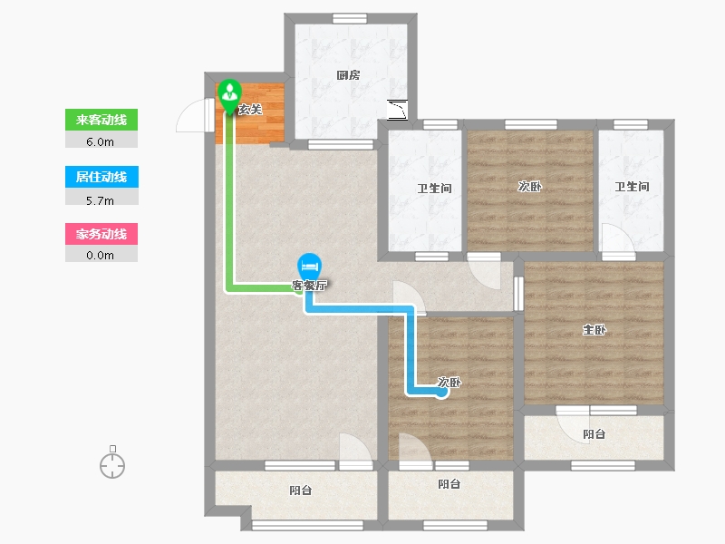 山东省-青岛市-金地・格林美景-102.40-户型库-动静线