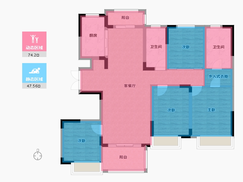 河南省-郑州市-中弘棠语苑-108.28-户型库-动静分区