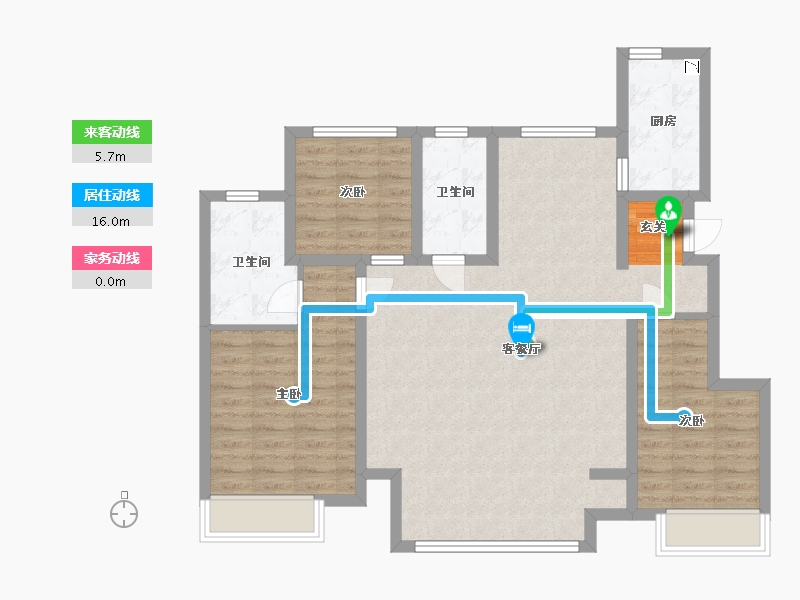 山东省-威海市-威海万达广场-96.01-户型库-动静线