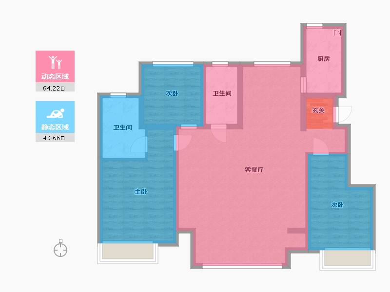 山东省-威海市-威海万达广场-96.01-户型库-动静分区