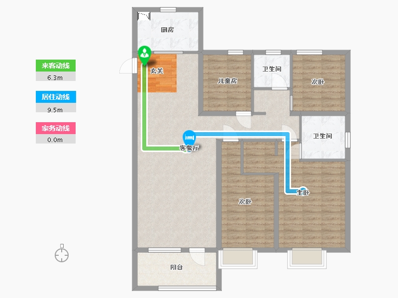 山东省-威海市-蓝光雍锦湾-113.59-户型库-动静线