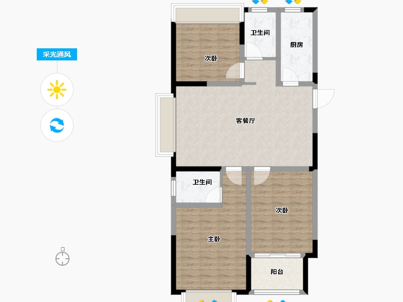 山东省-德州市-恒喆文昌府-100.00-户型库-采光通风