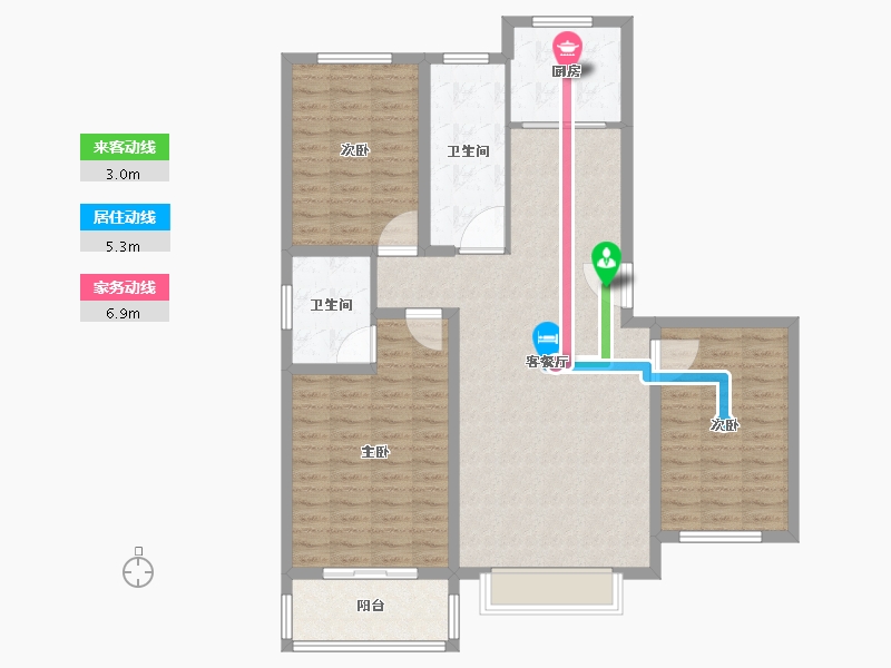 河北省-保定市-中诚晶典-110.01-户型库-动静线