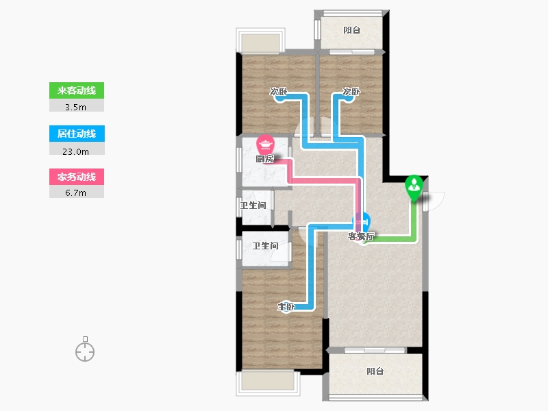 广东省-汕头市-南洋珠池路项目-88.56-户型库-动静线