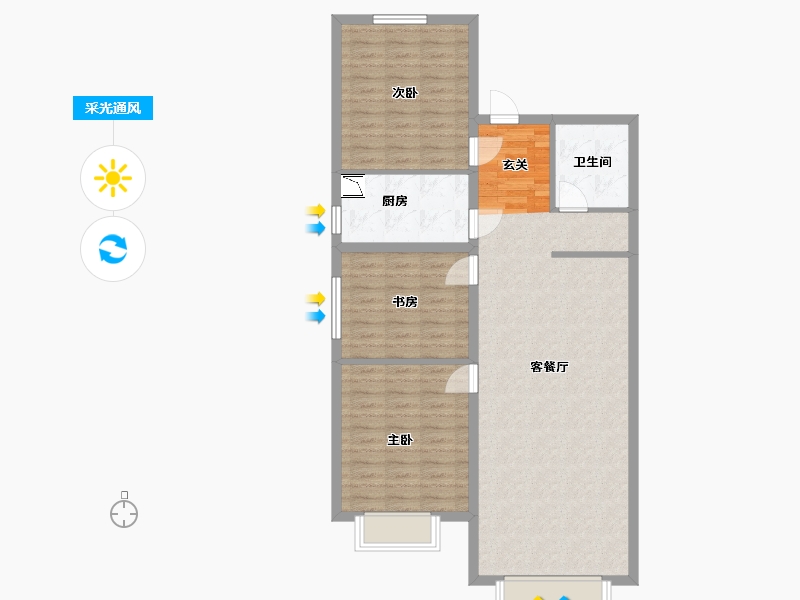 天津-天津市-新城和兴府-96.00-户型库-采光通风