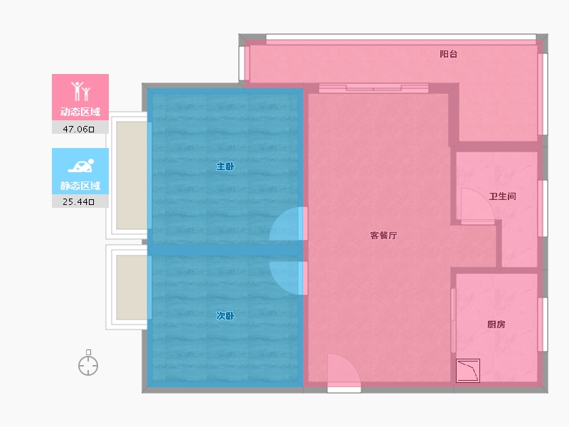 湖北省-宜昌市-九龙城-64.19-户型库-动静分区