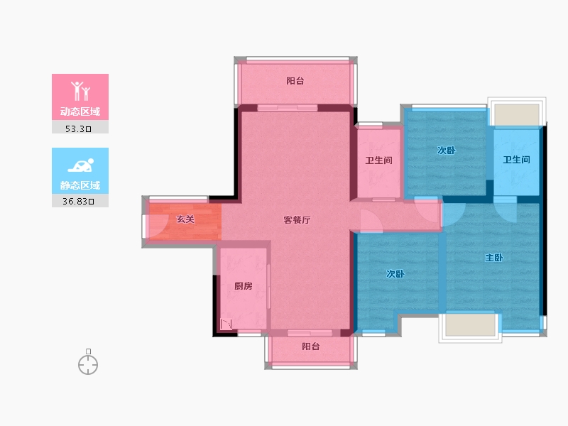 广东省-江门市-博富名苑-78.84-户型库-动静分区