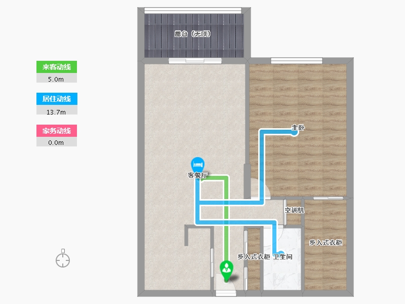 Florida-Miami-Dade-Country Club Towers-74.08-户型库-动静线