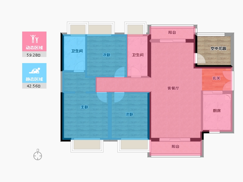 广东省-佛山市-保利·和堂玥-97.09-户型库-动静分区