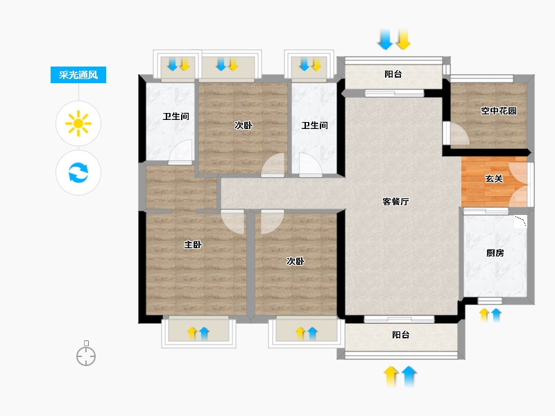 广东省-佛山市-保利·和堂玥-97.09-户型库-采光通风