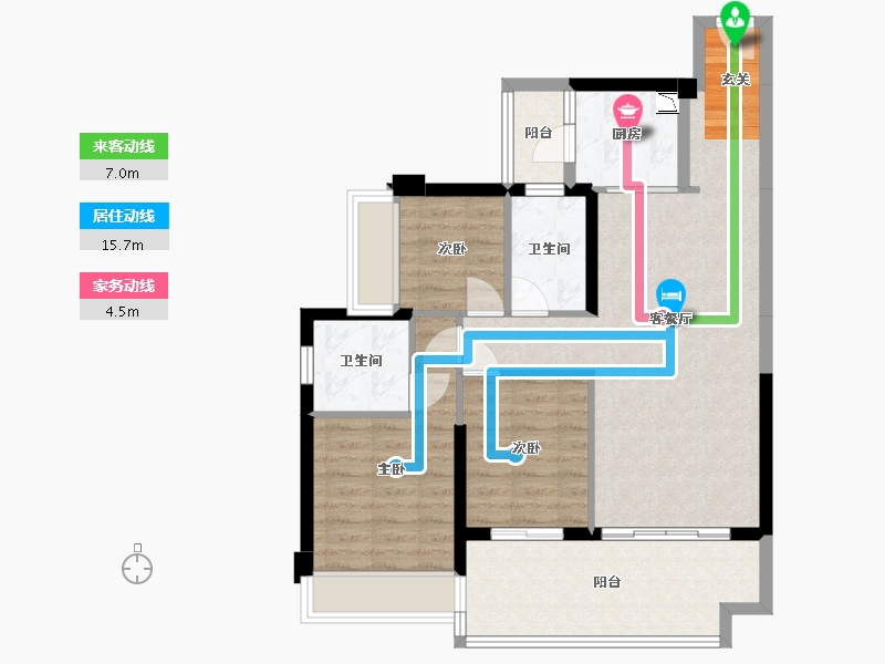 广东省-湛江市-博达峰境-84.57-户型库-动静线