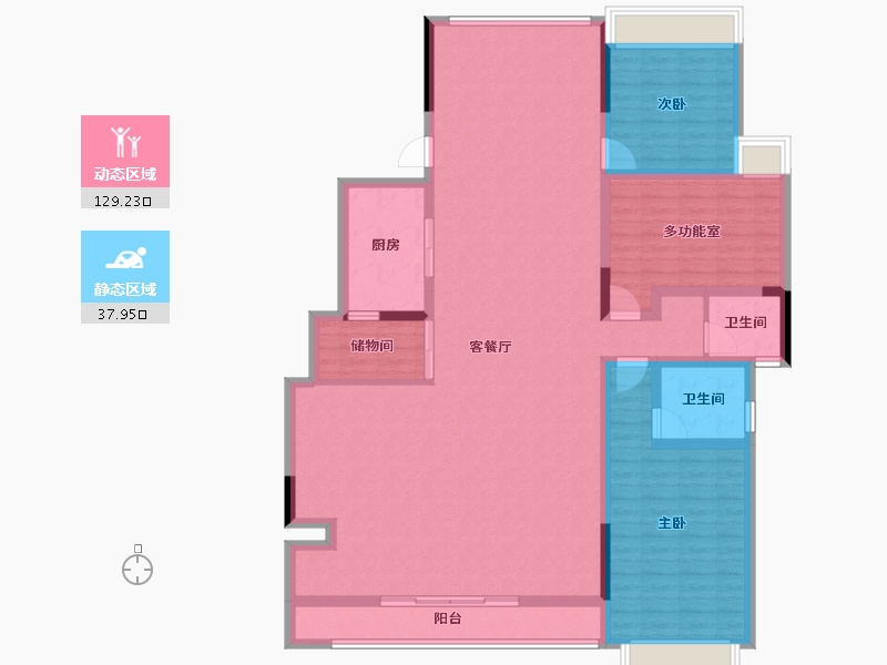 四川省-绵阳市-长虹天樾-151.50-户型库-动静分区