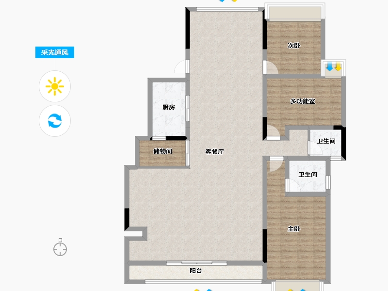 四川省-绵阳市-长虹天樾-151.50-户型库-采光通风