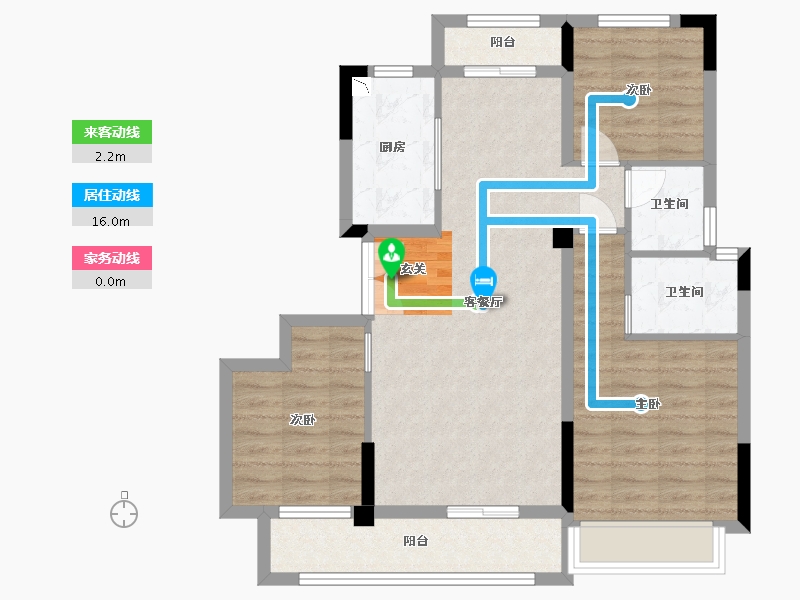 浙江省-衢州市-贝林・金誉府-84.00-户型库-动静线