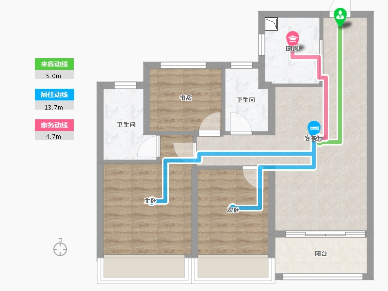 浙江省-温州市-保利・大国�Z-71.20-户型库-动静线