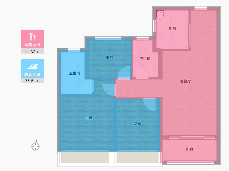 浙江省-温州市-保利・大国�Z-71.20-户型库-动静分区