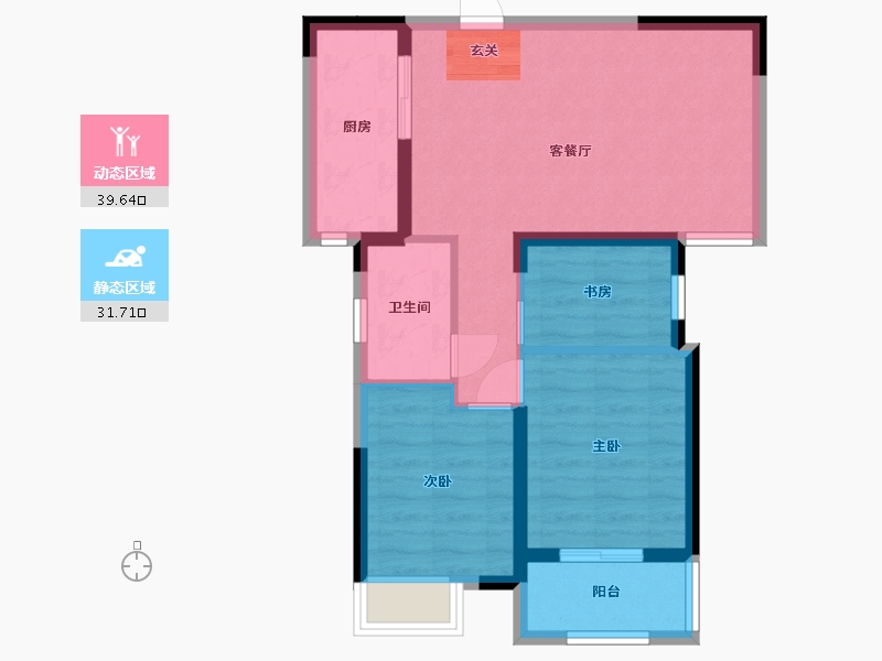 湖北省-武汉市-城投秀水青城-63.38-户型库-动静分区