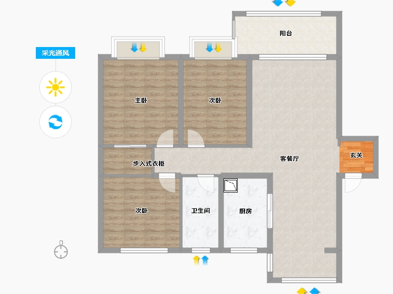 江西省-南昌市-融创文旅城-106.99-户型库-采光通风