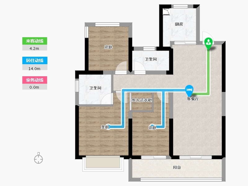 浙江省-温州市-融创翡翠海岸城-84.61-户型库-动静线