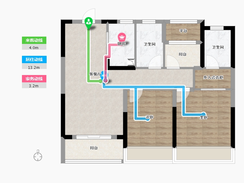 浙江省-温州市-招商德信博悦湾-76.80-户型库-动静线