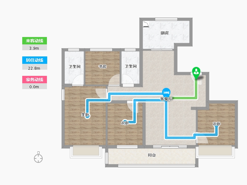 浙江省-温州市-万科星汇里-113.61-户型库-动静线