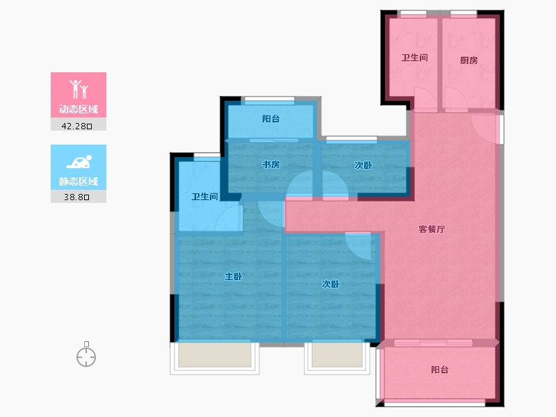 浙江省-嘉兴市-中南泷悦府-71.31-户型库-动静分区