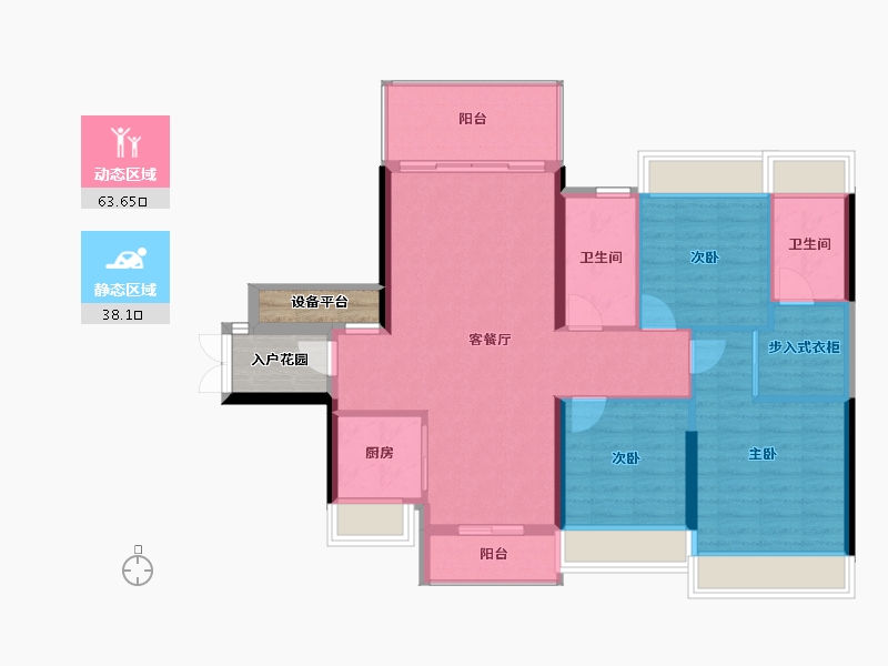 湖南省-衡阳市-天嘉天樾-97.87-户型库-动静分区