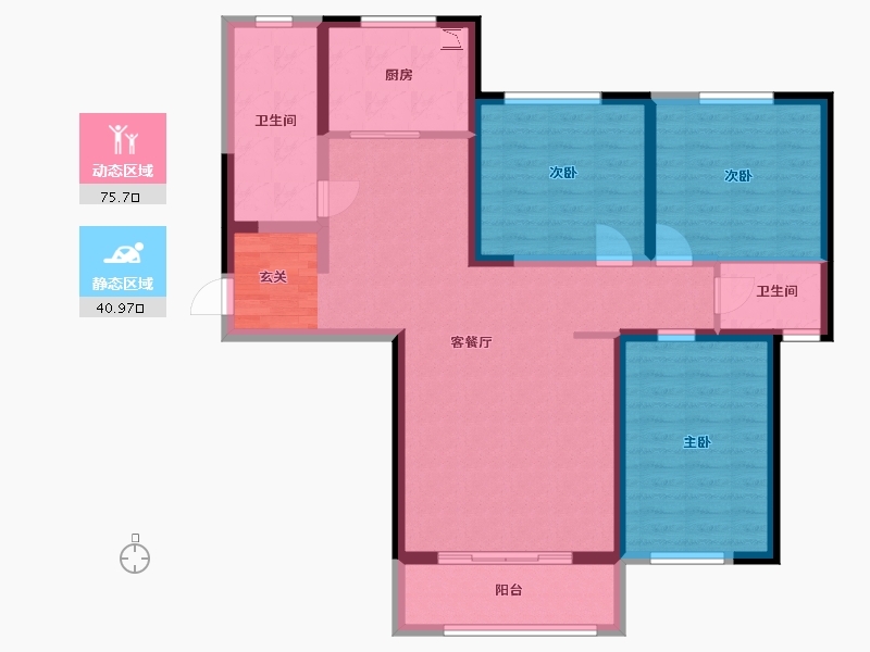 青海省-西宁市-昆御府-104.00-户型库-动静分区