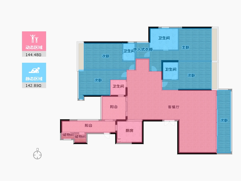 广东省-佛山市-海骏达宫馆-265.07-户型库-动静分区