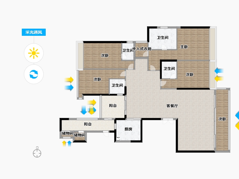 广东省-佛山市-海骏达宫馆-265.07-户型库-采光通风