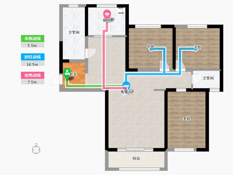 青海省-西宁市-昆御府-104.00-户型库-动静线