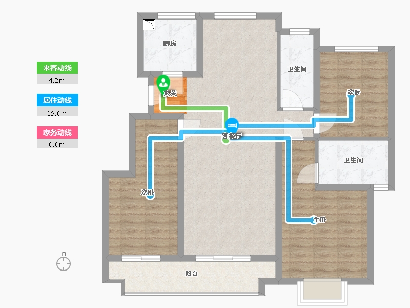 浙江省-舟山市-恒大悦珑湾-94.40-户型库-动静线