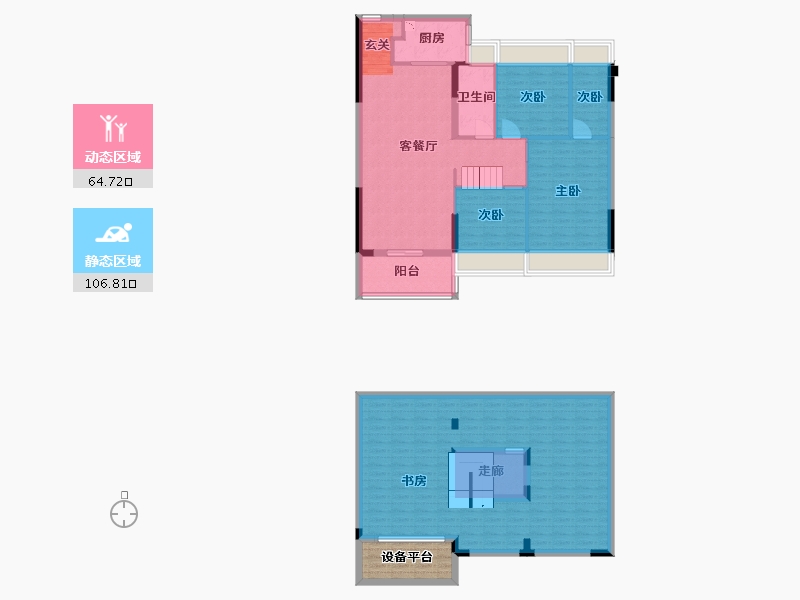 湖南省-湘西土家族苗族自治州-凯盛1号-155.73-户型库-动静分区