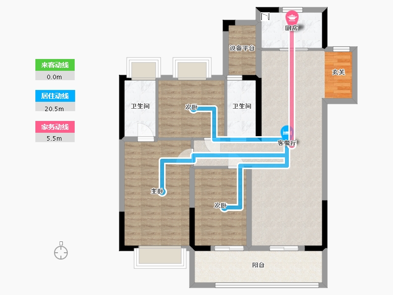 江苏省-常州市-美的・翰林府-97.63-户型库-动静线