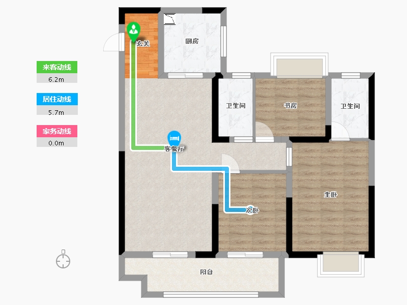 江苏省-常州市-桃李东方-92.00-户型库-动静线