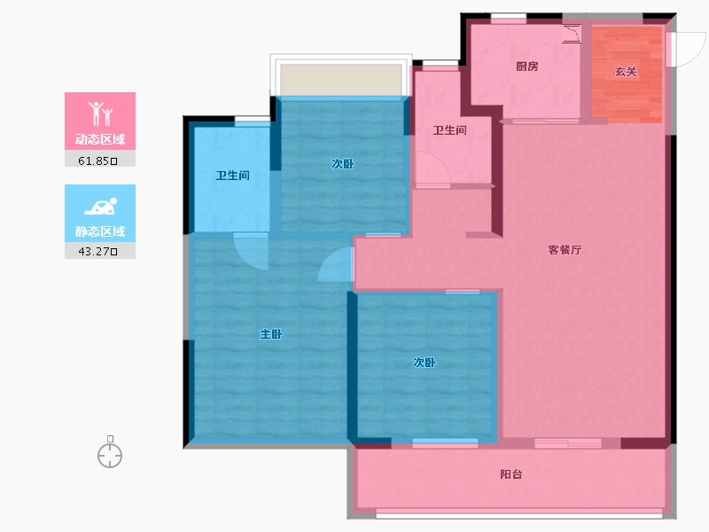 江苏省-常州市-绿地名墩道-93.59-户型库-动静分区