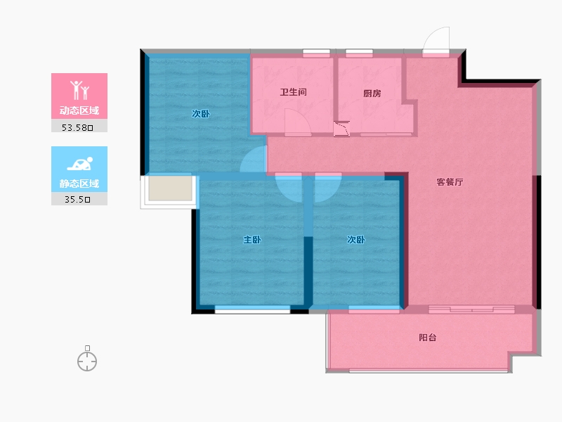 湖南省-长沙市-澳海望洲府-79.89-户型库-动静分区