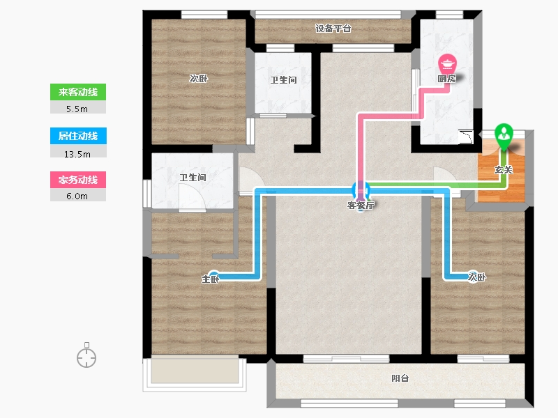 内蒙古自治区-包头市-中国铁建・景晟学府-101.45-户型库-动静线