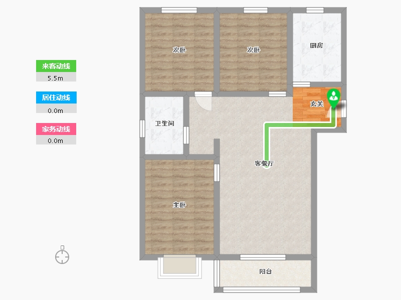 陕西省-榆林市-迎宾佳苑-89.61-户型库-动静线