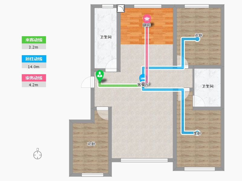 内蒙古自治区-赤峰市-万达佳苑-94.01-户型库-动静线